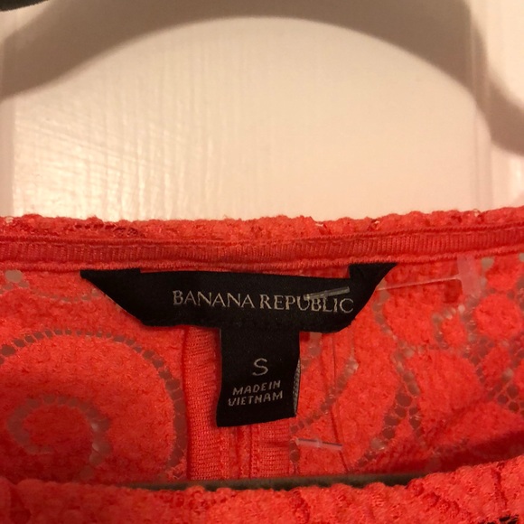 Banana Republic Coral Lace Blouse w/ Cami - NWT S - Picture 4 of 6